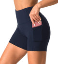 Women'S High Waist Workout Shorts with 2 Side Pockets Stretch Tummy Control Athletic Shorts for Gym Yoga Running